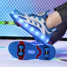 전동 신발 바퀴달린 휠 롤러 롤러슈즈 운동화 4륜, 1개