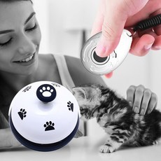 칼리펫 반려동물 행동 교정 트레이닝 세트 고급형/클리커프로+럭셔리 콜벨(분해-세척가능)/간식벨/훈련벨/강아지벨/고양이벨, 화이트벨 세트, 1개