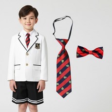 레드 블랙줄 유아동 타이 2P 남아 나비넥타이 일자넥타이 줄무늬 2개 1세트