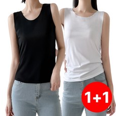 에센토 시원한 여성 쿨나시 심리스 민소매 1+1