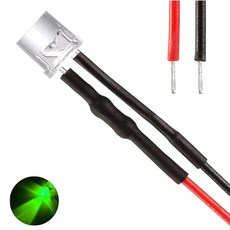 9V 5파이 그린 와이어 LED 조명 실험용 과학 키트, 10개