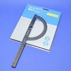 블루텍 분도기 BD-No.19B 4064547 각도기 앵글작업 각도측정 금긋기작업 길이측정 목공 건축디자인 도면, 없음