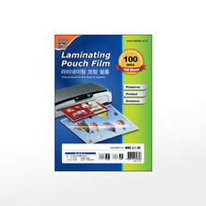 알파 A4 친환경 코팅필름 고투명 두꺼운 코팅지 100매, 100mic