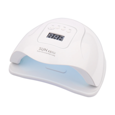專業液晶美甲燈80W X5 plus光療機 快速烘乾 智能感應 美甲凝膠燈, 1個, 白色