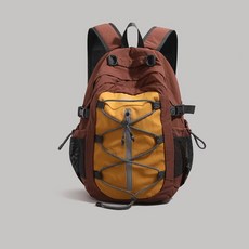 2025新款女士休閒學生雙肩包大容量書包運動揹包登山包短途旅行包, 棕色大號