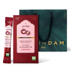 NFC 착즙 100% 유기농 토마토즙 혜인담 아임 데일리 유기농 토마토 스틱 +쇼핑백, 1세트, 308g