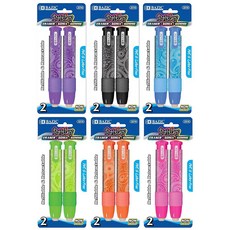 BAZIC Products 접이식 스틱 지우개 페이즐리 샤프 지우개 아트 드로잉 스케치용 대형 클릭 지우개 (2/팩) 1팩 (색상은 다를 수 있음)