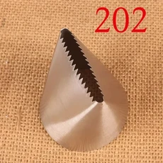 # 200 # 201 # 202 초대형 스테인레스 스틸 크림 케이크 노즐 아이싱 파이프 노즐 퐁당 과자 팁 장식 베이, 03 1PCS 202