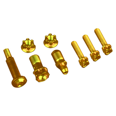 金色螺絲螺帽組 DIY五金配件 家具組裝螺絲 螺絲螺帽, 1個