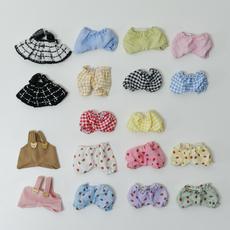 인형꾸미기 10cm 15cm 그로밋 모루 인형옷 소품 차마/바지 모음, 7.레드 체크, 7.레드 체크