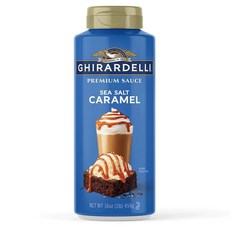 기라델리 프리미엄 디저트 소스 16온스 병 씨솔트 카라멜 u2013 스무스 솔티드 & 음료용, Sea Salt Caramel, 473.18ml