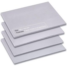 Aairhut 4 Pack 13 Wm.K 열 패드 100 x 100 mm x 0.5 mm1 mm1.5 mm2 mm 실리콘 냉각 패드 비전도성 내열 익스트림 오디세이 커버PC 노, 10x10mm 100Pcs-4 Pack, 6W Blue