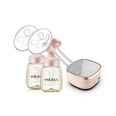 優合 Youha Twins 極靜變頻雙邊電動吸乳器, 黑色鏡面, 1個