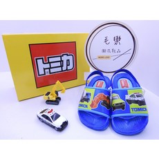 TOMICA 兒童拖鞋 汽車圖案 尺寸140 藍色