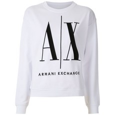 아르마니익스체인지 로고 프린트 스웨트셔츠