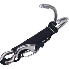 동굴 다이빙을 위한 다이빙 후크 나일론 및 스테인리스 스틸 소재 수중 탐사를 릴랙싱 드리프트 화이트블랙, Black