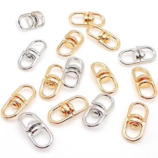 디어템 8자 회전고리 키링 고리, 50개, 실버