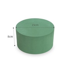 新年開運仿真花抱抱桶 - 紅色燙金福字絨面花束桶, 圓形花泥小號【1塊】;見選項