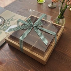 사각 칸막이 컵케익 디저트 케이크 포장케이스, 1개, 9칸 크라프트