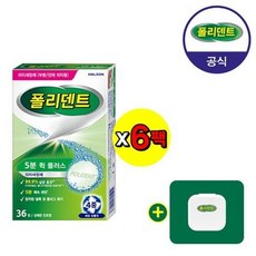 폴리덴트 5분 퀵 의치 세정제 36정x6개+