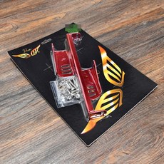 飛耀 車牌上移器 多角度導風散熱 斜牌器 鋁鎂合金, 1個, 紅色-車牌上移下折座