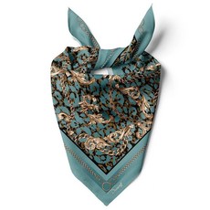 데일리 코디용 스카프 가을 겨울 머플러 여성 패션 포인트 Dscarf 여성용 넥 53.3cm x 53.3cm21 21인치 스몰 스퀘어 | 머리띠 에스닉 반다나 헤드 꽃이 만발한