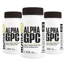 NUTRABIO 無麩質Alpha GPC素食膠囊 300mg, 3個, 60 件