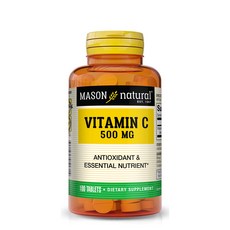 Mason Naturals 維他命C錠 500mg, 100顆, 1罐