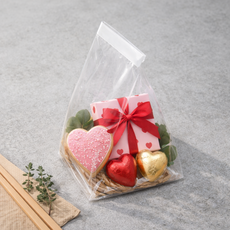 디저트 디쉬 틴타이 스탠드 봉투 (투명) - 중 160 x 130 x 280, 1개, 100개