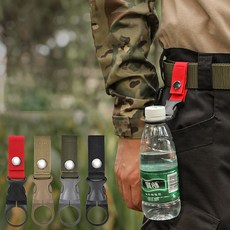 이중잠금 물병 스트랩 버클 백패킹 물통 트레일러닝 휴대용 생수병 걸이 운동 등산 런닝 홀더 캠핑 고리_ 202677655EA, 브라운