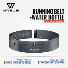 WRELS 허리 가방 초박형 허리 팩 방수 패니 팩 밀착형 탄성 스포츠 가방 야외용 보이지 않는 러닝 허리 가방, L, 그레이