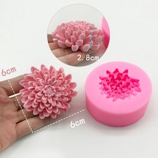 꽃 꽃잎 장식 몰드 케이크 앙금 베이킹 틀 떡3D 장미 꽃 금형 DIY 석고 작업 클레이 레진 아트 소프트 실리, 1개