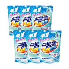 一匙靈 Attack 潔淨EX超濃縮洗衣精補充包 1.5kg 箱購6入組 (強力消臭、防螨、極淨多款隨機出貨), 1箱, 1.9L