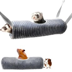 흰족제비 쥐 해먹 햄스터 걸이식 터널 튜브 케이지용 - 부드러운 기니피그 은신처 침대 작은 동물을 위한 친칠라 해먹 기니피그 흰 족제비 새끼 고양이 다람쥐 친칠라