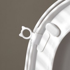 실리콘 화장실 위생 변기 손잡이 시트 귀여운 손잡이, 그레이