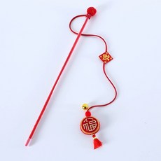 新年刺繡福字逗貓棒, 福字逗貓棒, 1個