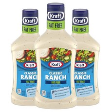 크래프트 무지방 클래식 랜치 드레싱, 473ml, 3개