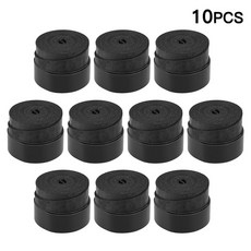 102060pcs 테니스 오버 그립 테니스 배드민턴 스쿼시 훈련 땀 흡수 랩 테니스 배드민턴 그립 패들, 블랙 10개, 1개