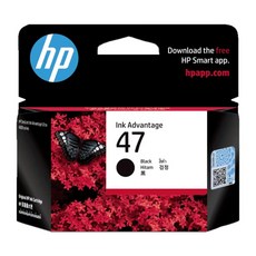 HP 原廠墨水匣 Ink Advantage 47 彩色墨水匣 適用於4925, Black, 1個