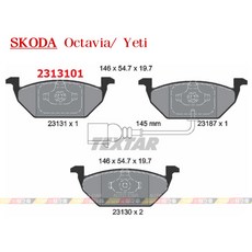 VAG小賴汽車 Textar Octavia Yeti 前 煞車皮 來令片 2313101 全新 德國製造, 1個