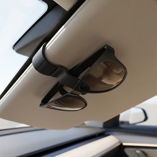 자동차 선바이저 선글라스 안경 카드 클립 (고급형), 1개, 블랙