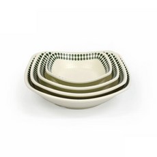 멜라민 찬기 부부 고깃집 식당 종지 반찬 부침개, 진주원톤그린 신사각찬기 DS-7935