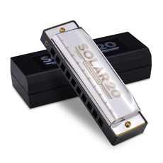 BUZOO 입문용 학습용 하모니카 10홀 하모니카 c키 10홀, 1개, 실버