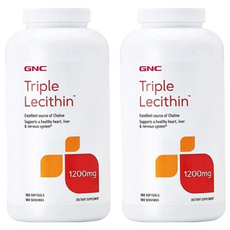 GNC 트리플 레시틴 1200mg 소프트젤, 180정, 0.89g, 2개
