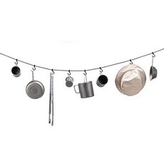 캠핑 데이지체인 스트링 로프 길이조절 텐트 끈, 그레이