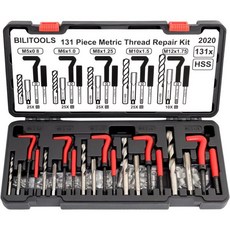 M6x1.0 나사 복구 키트 HSS 드릴 헬리코일 미터릭 USA, 131 Piece/ Metric, M5 - M12