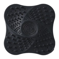 吸盤式矽膠地漏蓋，排水孔過濾網, 黑色 1個裝