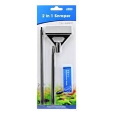 ISTA 二合一除藻刮刀 A2 台灣製 鋁合金 水族箱清潔工具, 1個