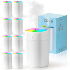 8 PCS Mini Humidifiers for Bedroom 400ml Portable Small Cool Mist Humidifier Super Quiet with 2 Mo, 8 PCS 미니 Humidifiers for Bedro