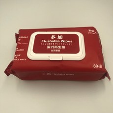 多加 濕式衛生紙 80抽/包 台灣製造, 1個, 80抽（200x150)mm